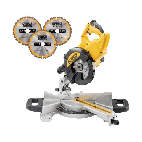 Dewalt DWS774EXB3-QS Kap- och gersåg I lager